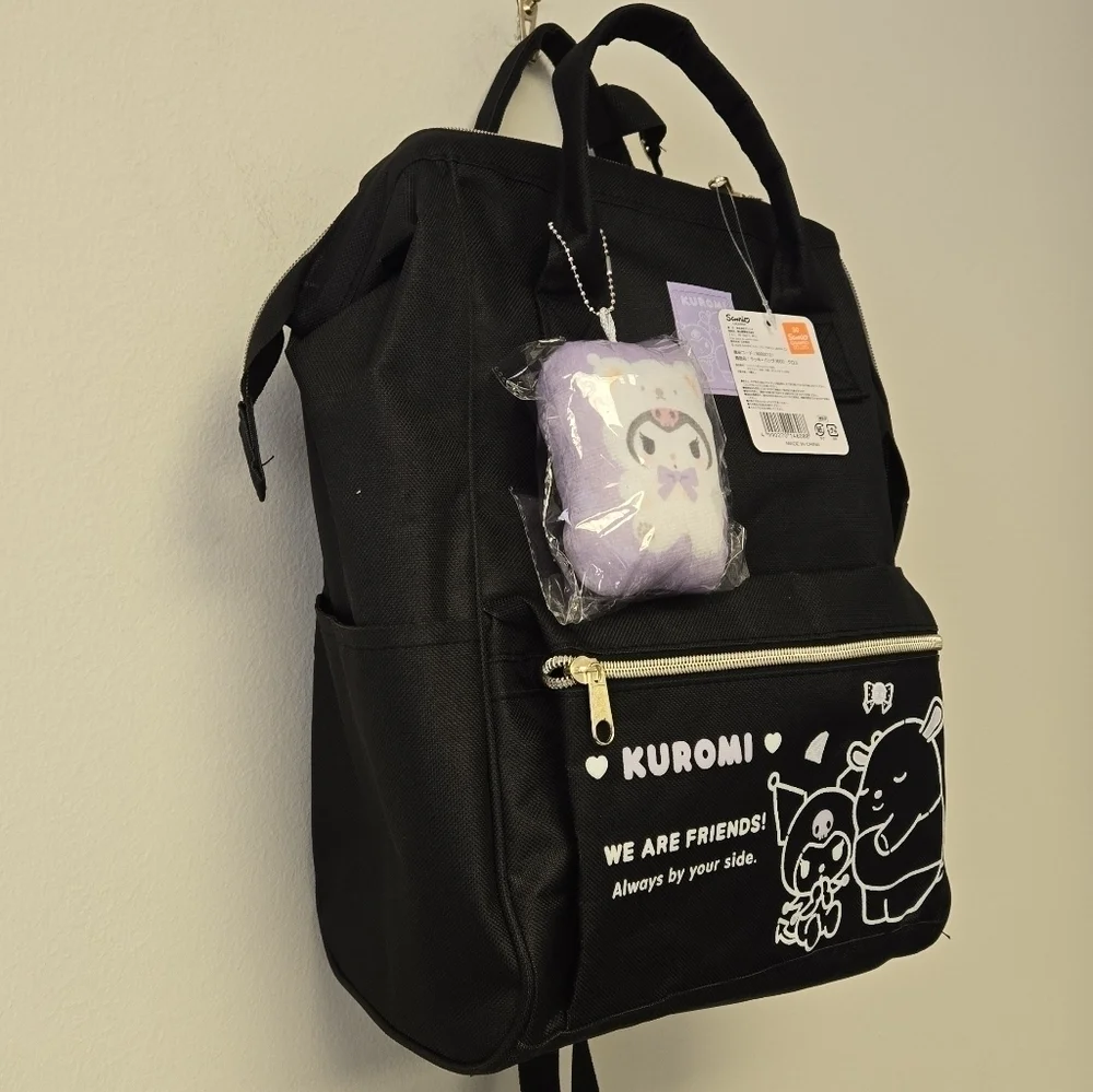 Sanrio Kuromi Backpack with Bag Charm